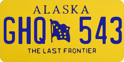 AK license plate GHQ543