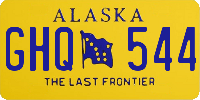 AK license plate GHQ544