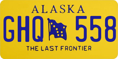 AK license plate GHQ558
