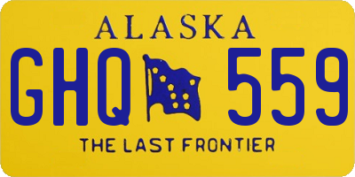 AK license plate GHQ559