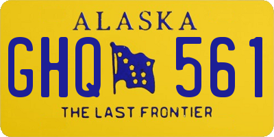 AK license plate GHQ561
