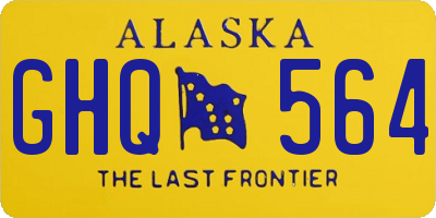 AK license plate GHQ564