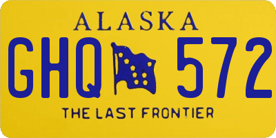 AK license plate GHQ572