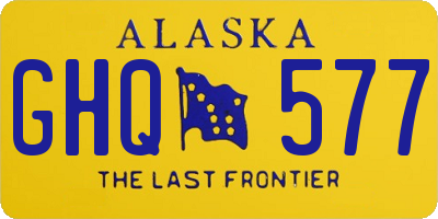 AK license plate GHQ577