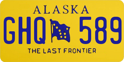 AK license plate GHQ589