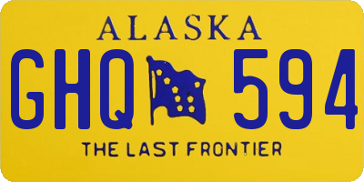 AK license plate GHQ594