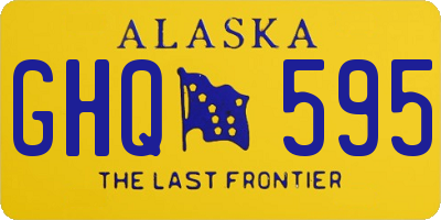 AK license plate GHQ595