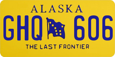 AK license plate GHQ606