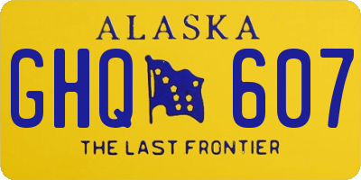 AK license plate GHQ607