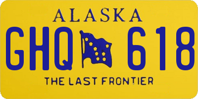 AK license plate GHQ618