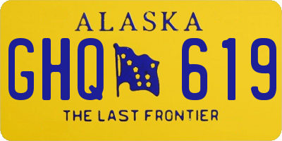 AK license plate GHQ619