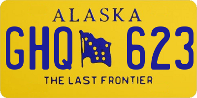 AK license plate GHQ623