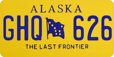 AK license plate GHQ626