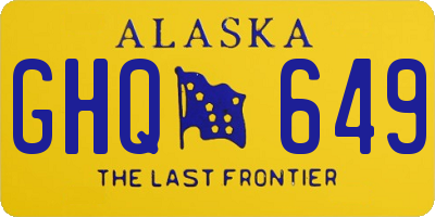 AK license plate GHQ649