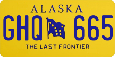 AK license plate GHQ665