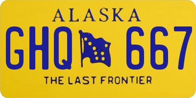 AK license plate GHQ667
