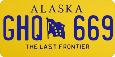 AK license plate GHQ669