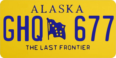 AK license plate GHQ677