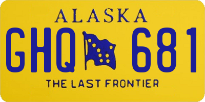 AK license plate GHQ681