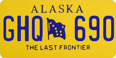AK license plate GHQ690