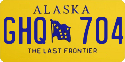 AK license plate GHQ704