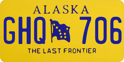 AK license plate GHQ706