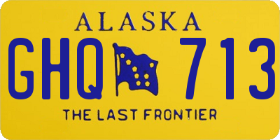 AK license plate GHQ713