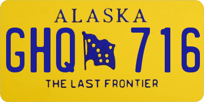 AK license plate GHQ716