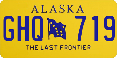 AK license plate GHQ719