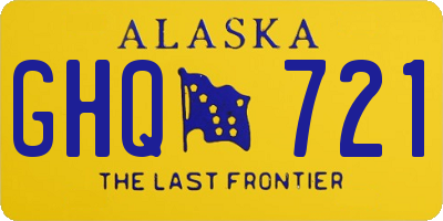 AK license plate GHQ721
