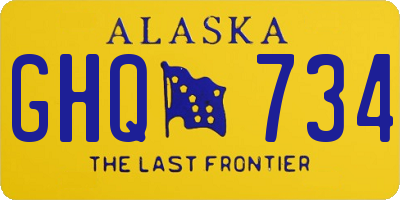 AK license plate GHQ734