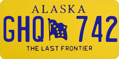 AK license plate GHQ742
