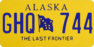AK license plate GHQ744