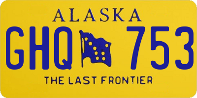 AK license plate GHQ753