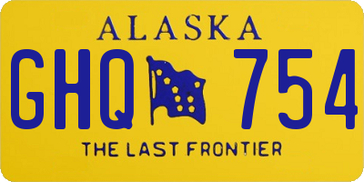 AK license plate GHQ754
