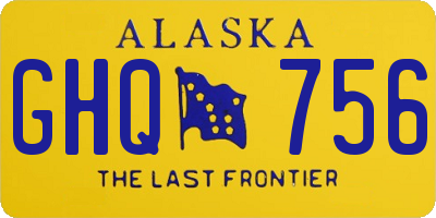 AK license plate GHQ756