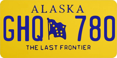 AK license plate GHQ780