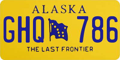 AK license plate GHQ786