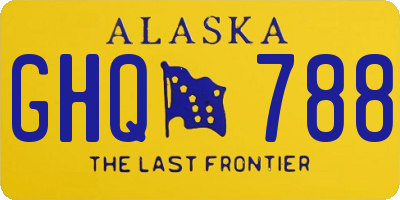 AK license plate GHQ788