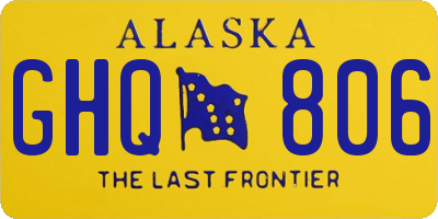 AK license plate GHQ806