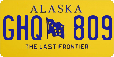 AK license plate GHQ809