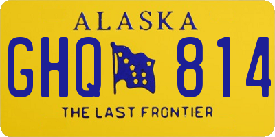 AK license plate GHQ814