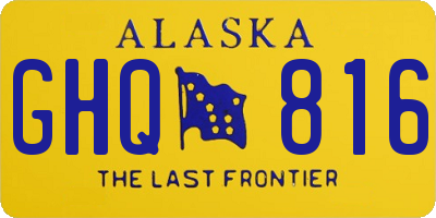 AK license plate GHQ816