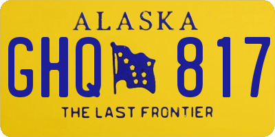 AK license plate GHQ817