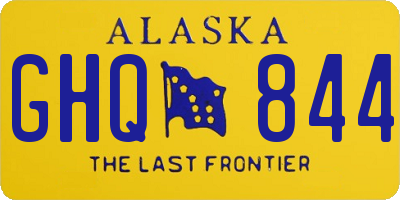 AK license plate GHQ844