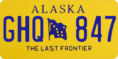 AK license plate GHQ847