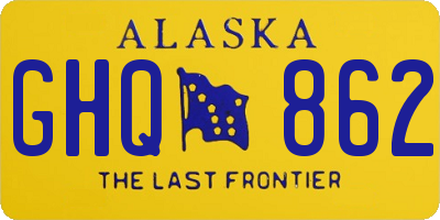 AK license plate GHQ862