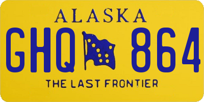 AK license plate GHQ864