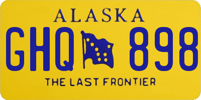 AK license plate GHQ898