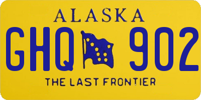 AK license plate GHQ902